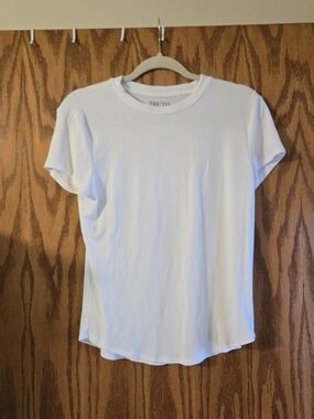 Truth By Republic White Ribbed Tee